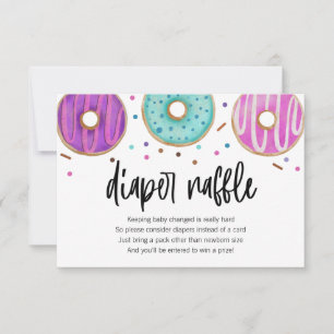 Agradecimiento Tarjeta Raffle de pañal para bebé de donut