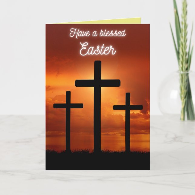 Agradecimiento Tarjeta religiosa bendecida de Pascua (Anverso)