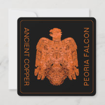 Tarjeta restaurada del halcón de Peoria de cobre a
