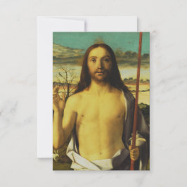 Agradecimiento Tarjeta Sagrada de Cristo Bendiciendo de Giovanni 