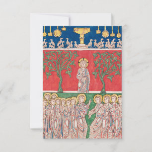 Agradecimiento Tarjeta Sagrada de la Ascensión Medieval de Jesucr