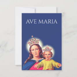 Agradecimiento Tarjeta Sagrada de la Virgen María y el Niño Jesús