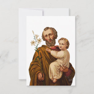 Agradecimiento Tarjeta Sagrada de San José con Jesús Arte Sagrado