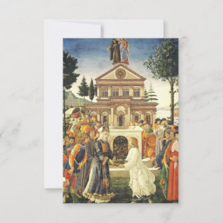 Agradecimiento Tarjeta Sagrada de Sandro Botticelli Tentación de