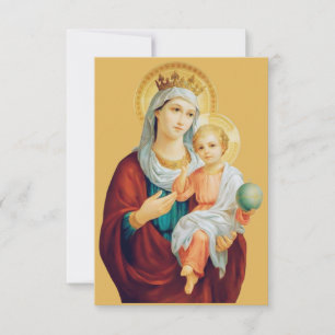 Agradecimiento Tarjeta Sagrada del Ícono Ortodoxo de la Virgen Ma