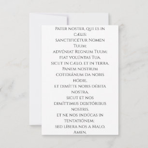 Agradecimiento Tarjeta Sagrada del Nombre de Jesús Pater Noster