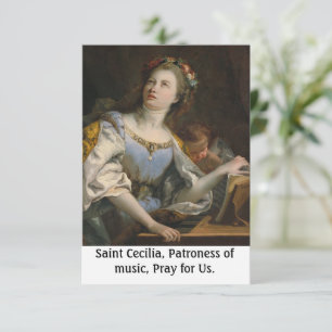 Agradecimiento Tarjeta Santa de Cecilia Personalizable