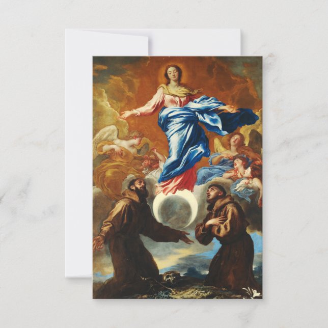 Agradecimiento Tarjeta Santa de la Inmaculada Concepción con Sant (Anverso)