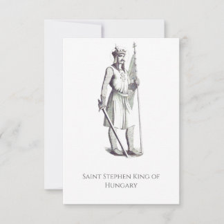 Agradecimiento Tarjeta Santa de San Esteban Rey de Hungría