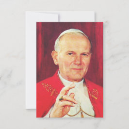 Agradecimiento Tarjeta Santa de San Juan Pablo II Apóstol de la D
