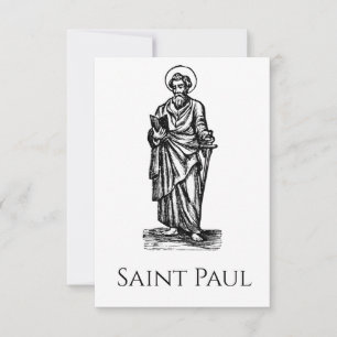 Agradecimiento Tarjeta Santa de San Pablo Apóstol   Pater Noster
