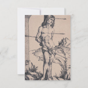 Agradecimiento Tarjeta Santa de San Sebastián Arte de Línea Gráfi
