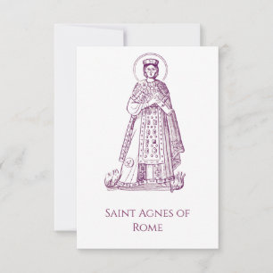 Agradecimiento Tarjeta Santa de Santa Inés de Roma