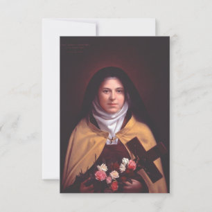 Agradecimiento Tarjeta Santa de Santa Teresa de Lisieux