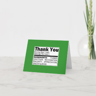 Agradecimiento Tarjeta Verde De Agradecimientos