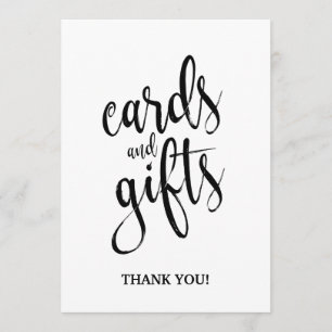 Agradecimiento Tarjeta y regalo Letrero de Caligrafía Asequible