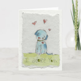 Agradecimiento Te Adoro Perro - Tarjeta de Amor de San Valentín