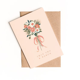 Agradecimiento Te encanta una tarjeta de felicitación plegada de 