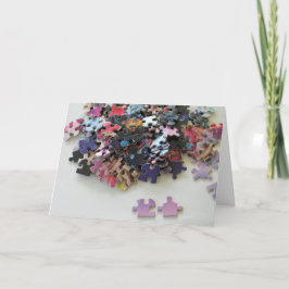 Agradecimiento Te faltan piezas de rompecabezas en una tarjeta