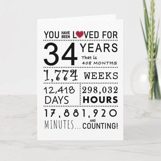 Agradecimiento Te Ha Querido La Tarjeta De Cumpleaños 34 (Anverso)