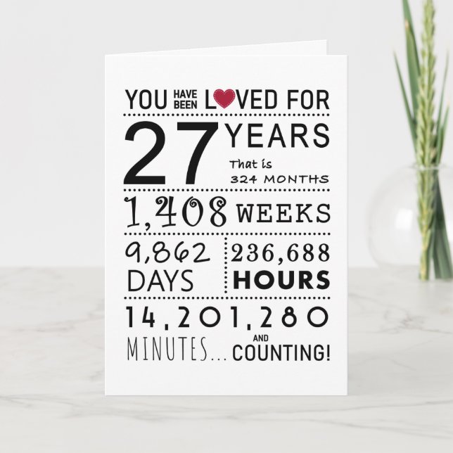 Agradecimiento Te Ha Querido Tarjeta De Cumpleaños 27 (Anverso)