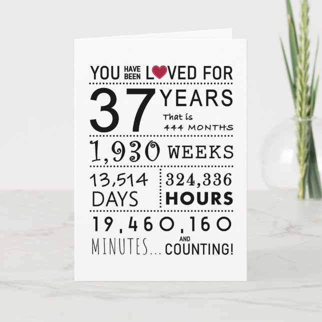 Agradecimiento Te Ha Querido Tarjeta De Cumpleaños 37 (Anverso)