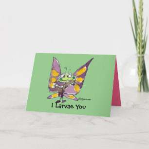 Agradecimiento Te Larvio Tanto Mariposa Violeta Tarjeta de Amor