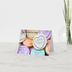 Agradecimiento "Te quiero" Corazones de dulce Tarjeta de felicita