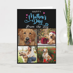 Agradecimiento Te quiero mamá personalizado negro 4 tarjeta de co