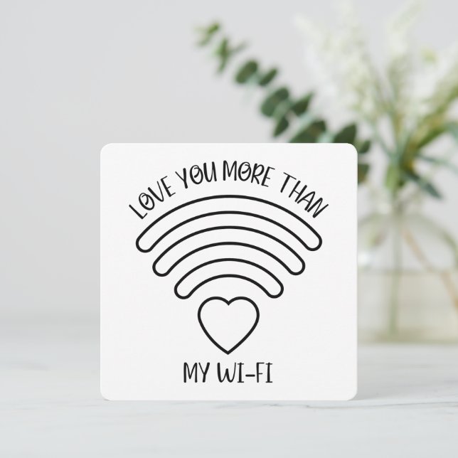 Agradecimiento Te quiero más - Tarjeta El día de San Valentín (Anverso de pie)