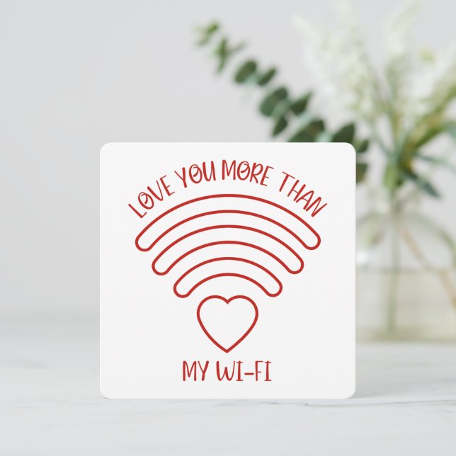 Agradecimiento Te quiero más - Tarjeta El día de San Valentín (Anverso de pie)