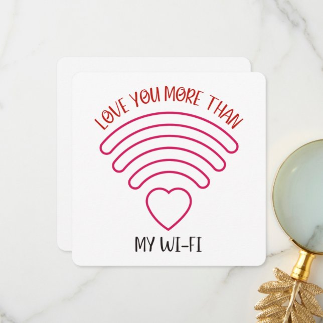 Agradecimiento Te quiero más - Tarjeta El día de San Valentín (Anverso/Reverso In Situ)