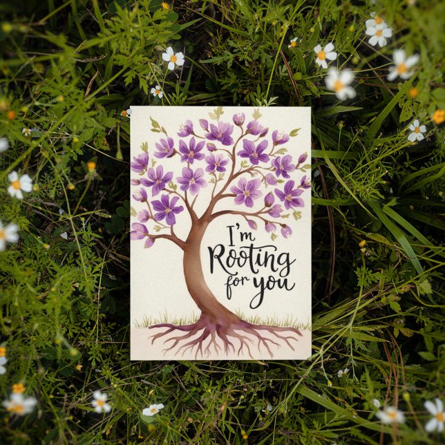 Agradecimiento Te recomiendo la tarjeta de felicitación (Show your support with this personalized, "I'm rooting for you" greeting card! )