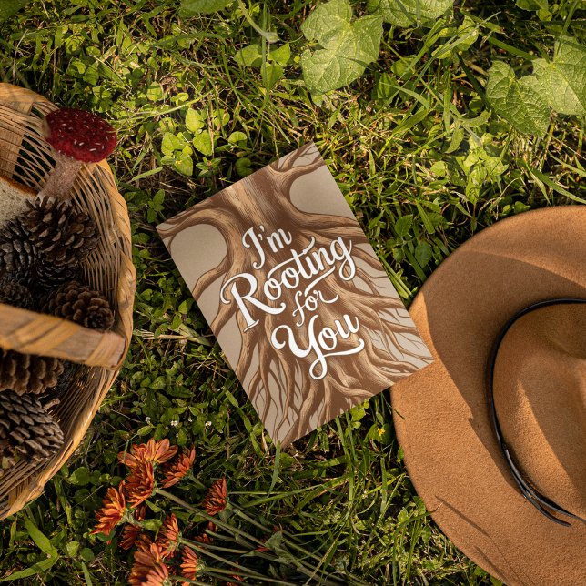 Agradecimiento Te recomiendo la tarjeta de felicitación (Show your support with this personalized, "I'm rooting for you" greeting card! )