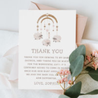 Teléfono móvil de Boho Sheep | Tarjeta Baby Shower