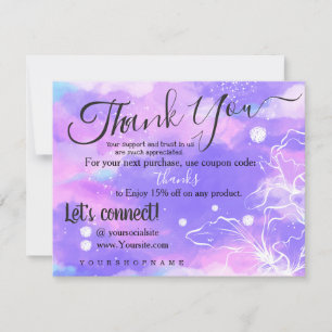Agradecimiento Tema de Unicorn - Gracias por tu tarjeta de pedido