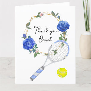 Agradecimiento Tenis Gracias tarjeta de entrenador
