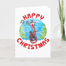 Agradecimiento Tenor Horn Navidades Tarjeta Música de Brass Horni