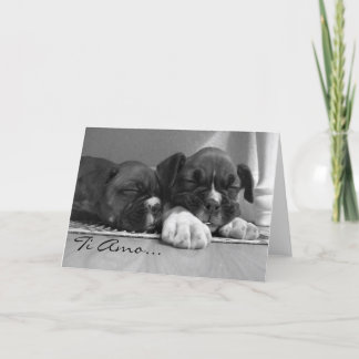 Agradecimiento Ti Amo Boxer cachorros Tarjeta de felicitación