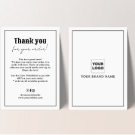 Agradecimiento Tipografía retro Gracias Tarjeta de descuento