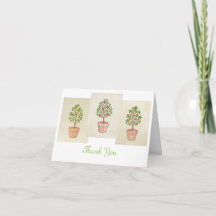 Agradecimiento Tiro de árbol de frutas gracias tarjeta
