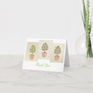 Agradecimiento Tiro de árbol de frutas gracias tarjeta