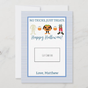 Agradecimiento Titular de la tarjeta de regalo Blue Halloween del