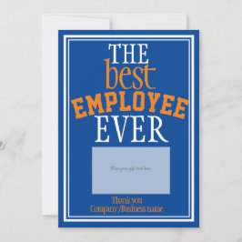 Agradecimiento Titular de la tarjeta de regalo de la mejor tipogr