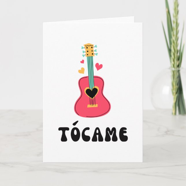 Agradecimiento Tócome, Pun musical español, tarjeta de saludo (Anverso)