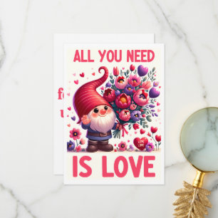 Agradecimiento Todo lo que necesitas es amor - Tarjeta del Día de