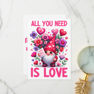 Agradecimiento Todo lo que necesitas es amor - Tarjeta del Día de