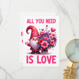 Agradecimiento Todo lo que necesitas es amor - Tarjeta del Día de