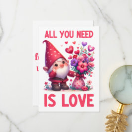 Agradecimiento Todo lo que necesitas es amor - Tarjeta del Día de
