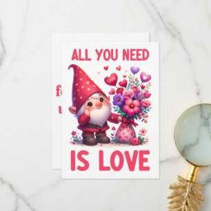 Agradecimiento Todo lo que necesitas es amor - Tarjeta del Día de